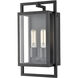 Agatha 2 Light 15.6 inch Textured Black Outdoor Wall Sconce